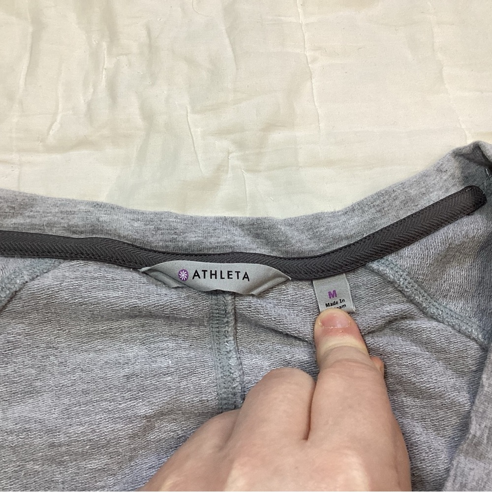 Athleta Enchanted Sweatshirt Dress Gray Medium - Picture 2 of 7